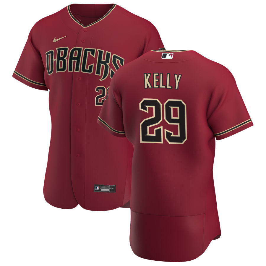 Arizona Diamondbacks #29 Merrill Kelly Men Nike Crimson Authentic Alternate Team MLB Jersey